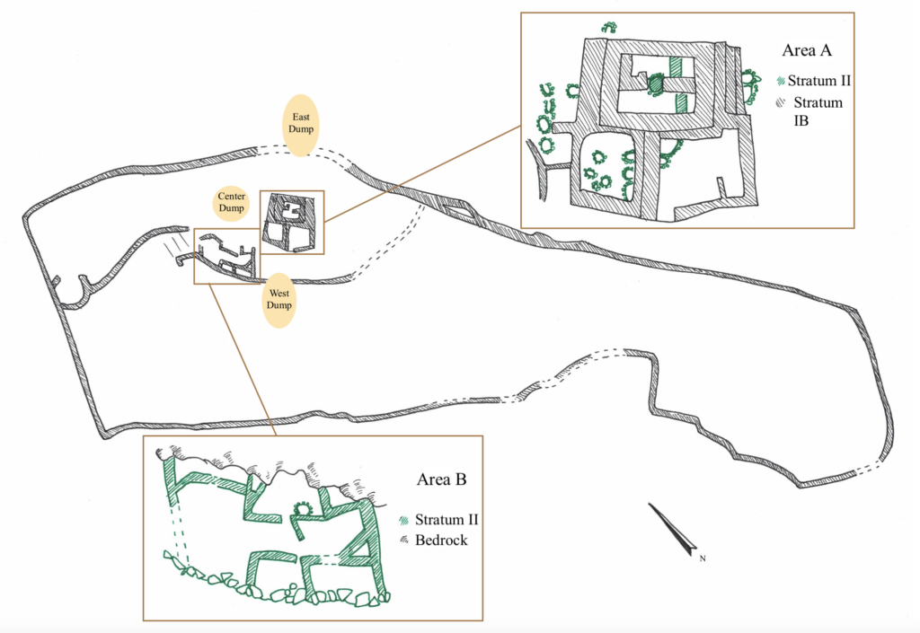 A drawing of the Mount Ebal site